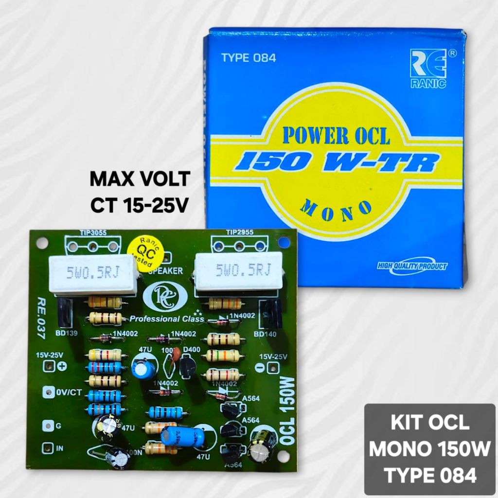 Kit Driver OCL 150W Type 084 Ranic / Tipe 084 Ranic Modul Mono Power Amplifier 150 Watt