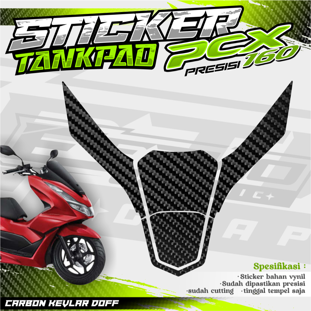 STRIPING CARBON PCX 160 PELINDUNG DASHBOARD - TANKPAD CARBON - DECKPAD CARBON PCX 160 - BODY PROTECT