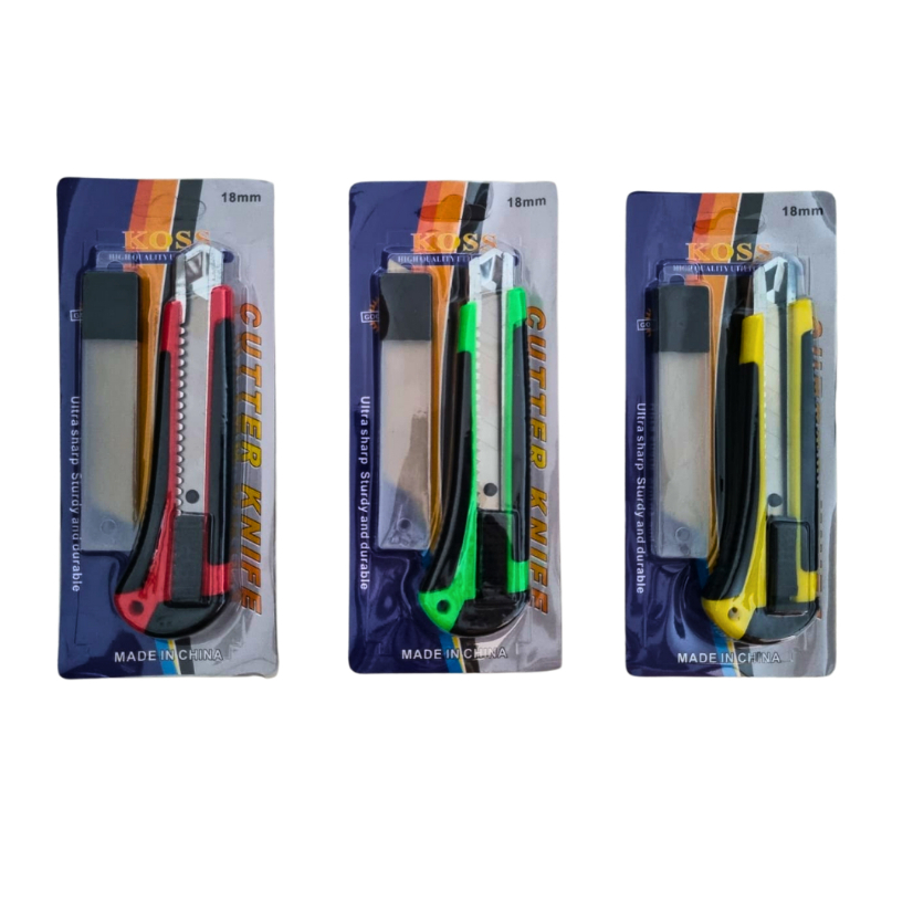 

Pisau Cutter / Cutter / Cutter Serbaguna 18mm + Bonus isi Cutter