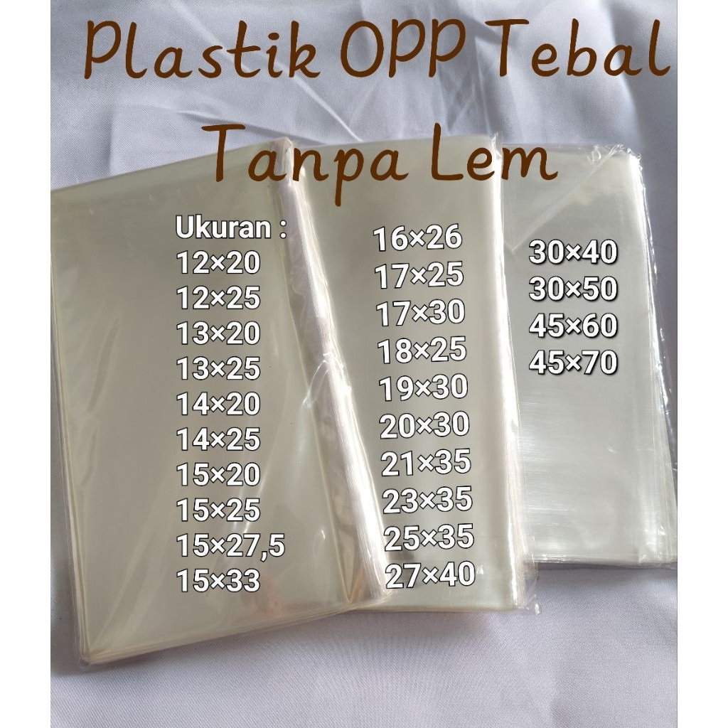 

PLASTIK KACA OPP BENING (TANPA LEM)