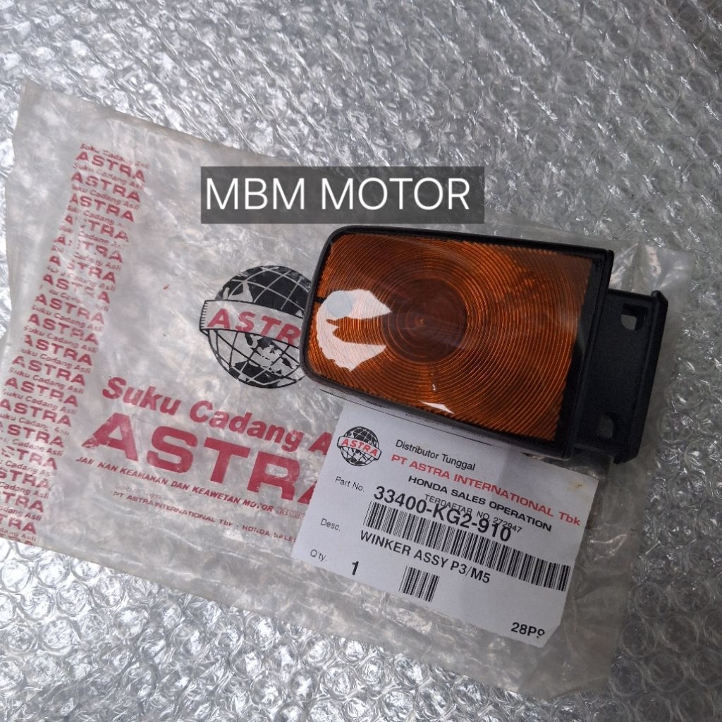 LAMPU SEIN SEN HONDA GL PRO MAX NEO TECH ORI ASTRA 33400-KG2-910 WINKER ASSY RETENG RETING HONDA GLP