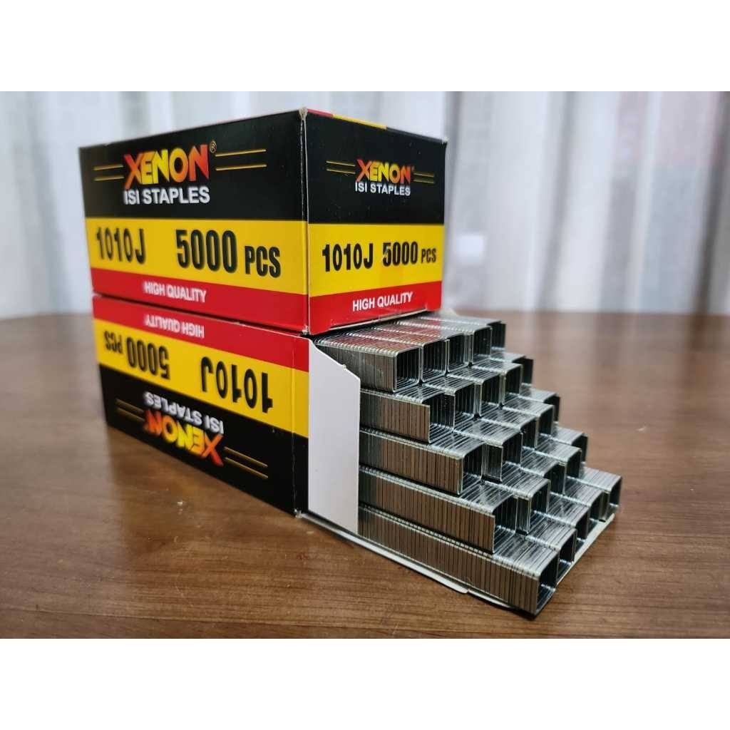 

XENON 1010J Isi 5000pcs 10mm refill staples tangan refill mesin nail gun model paku U