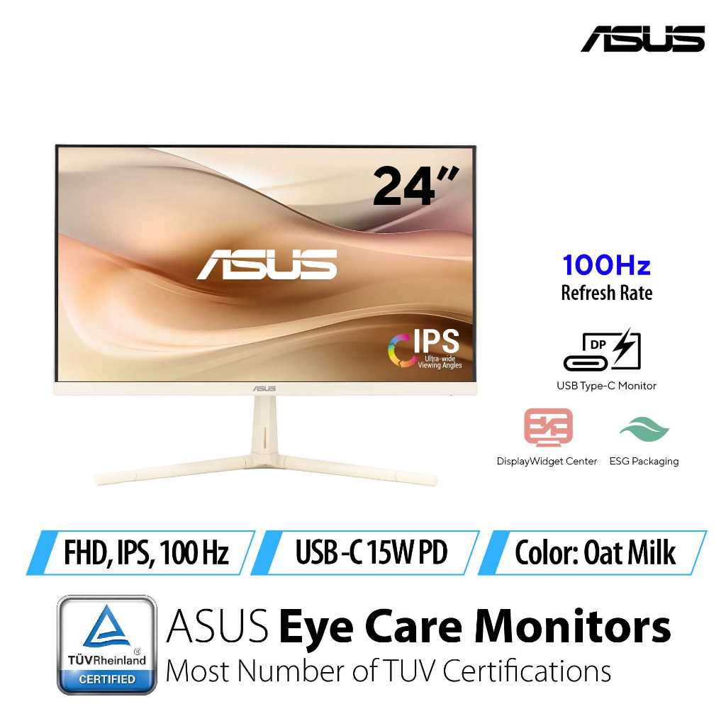 ASUS VU249CFE-M Eye Care Gaming Monitor – 24 inch , FHD (1920 x 1080), IPS, 100 Hz, IPS, Adaptive-Sy