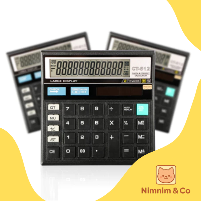 

Kalkulator CT-512 12 Digit / Kalkulator Dagang CT-512 / Kalkulator Dual Power / 12 Digits Dual Power Calculator