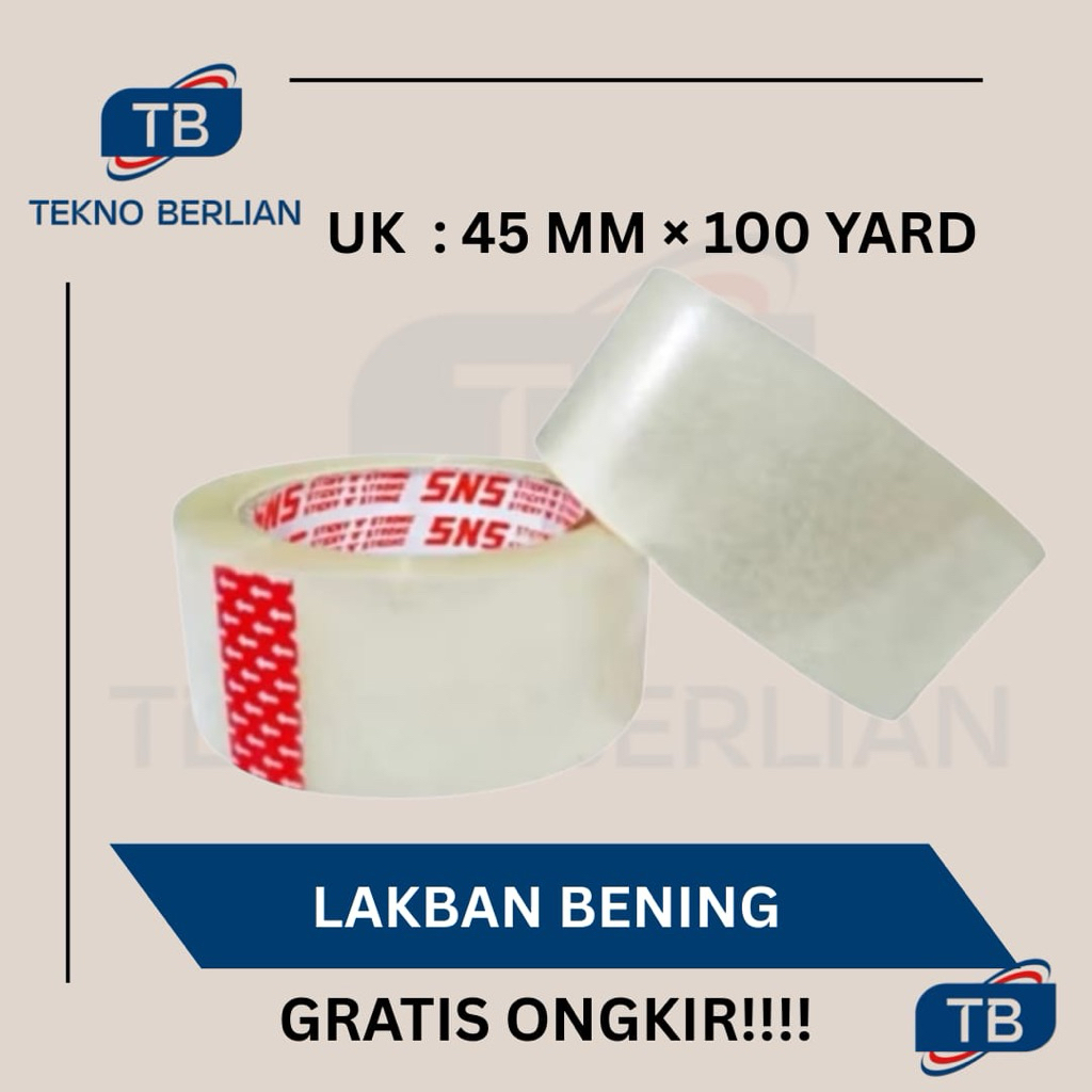 

Lakban Bening 2 Inch 45 mm x 100 Yard Isolasi 45MM x 100YARD