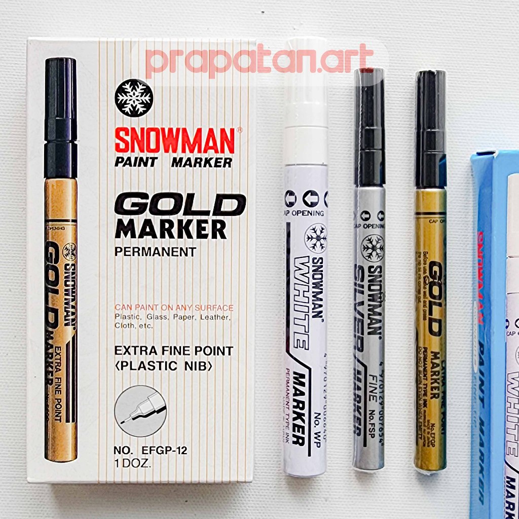 

Snowman White Gold Silver Paint Permanent Marker GP | Spidol Permanen