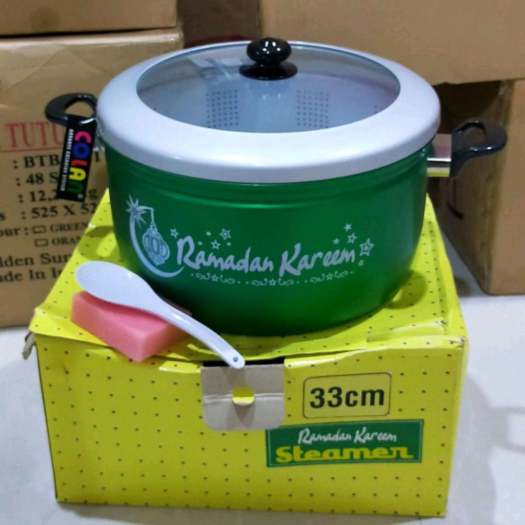 Panci Panca Guna Tutup Kaca 33 Cm Maspion Panci Kukusan Serbaguna