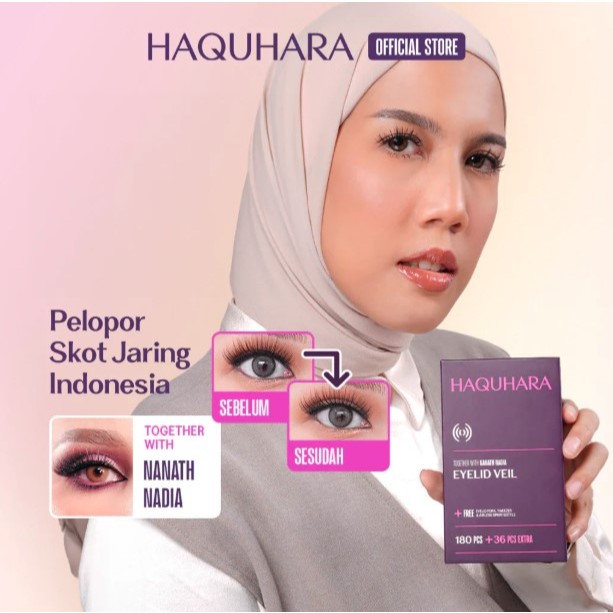 (ECER) HAQUHARA Skot Mata - Eyelid Veil - S M SL L Nanath Nadia Scot Jaring Eyetape Invisible