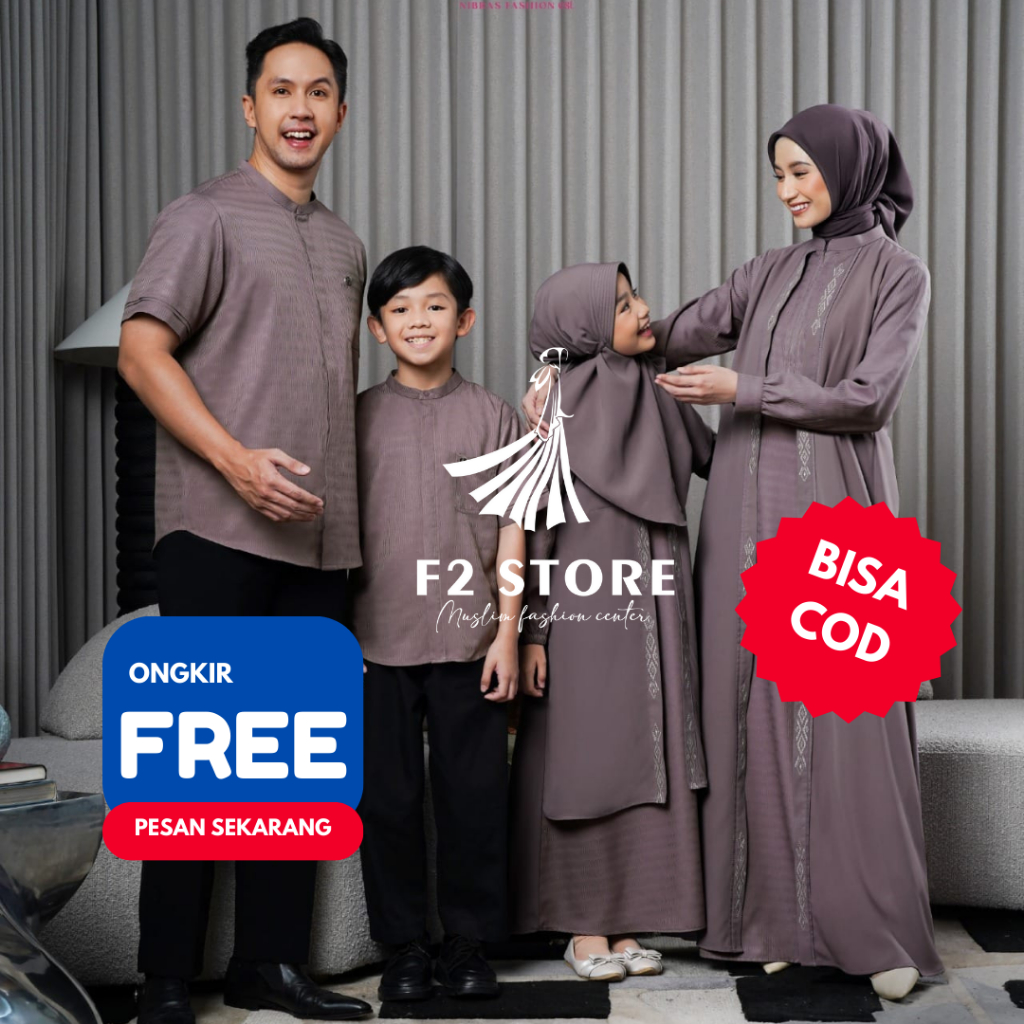 FASHION MUSLIM DRESS MUSLIM GAMIS NIBRAS KIARA TWILIGHT MAUVE