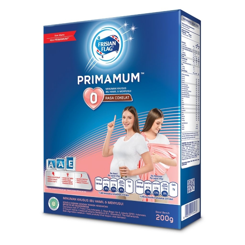 FRISIAN FLAG PRIMAMUM MINUMAN KHUSUS IBU HAMIL & MENYUSUI RASA COKELAT BOX 200 GR
