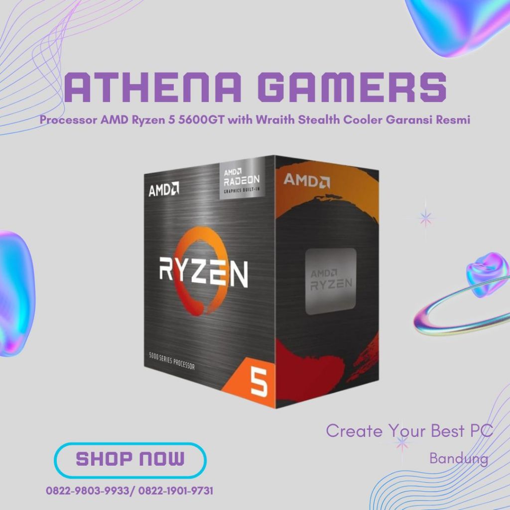 Processor AMD Ryzen 5 5600GT with Wraith Stealth Cooler Garansi Resmi | Athena Gamers