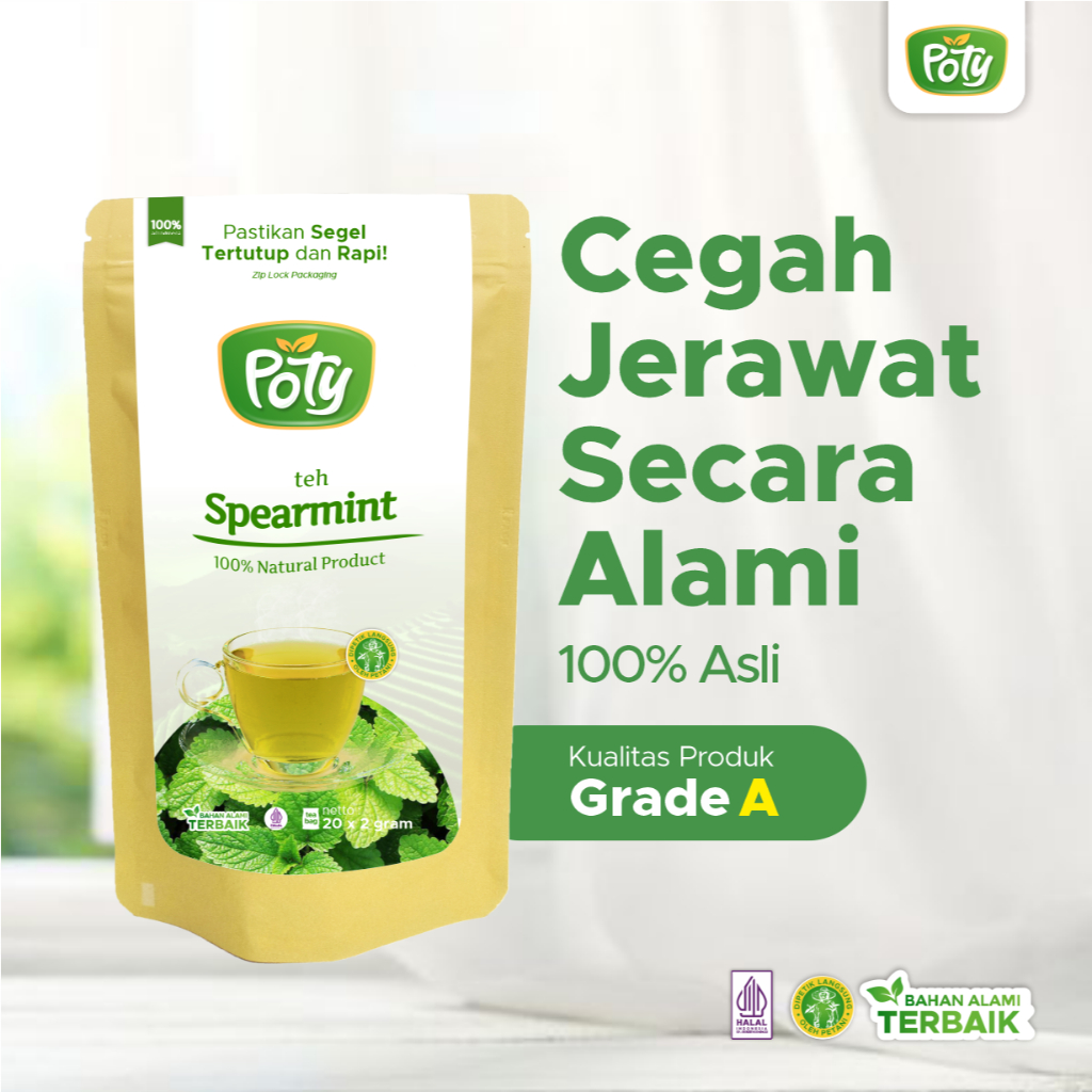 

Original Spearmint Tea Untuk Jerawat Hormon PCOS Promil Poty