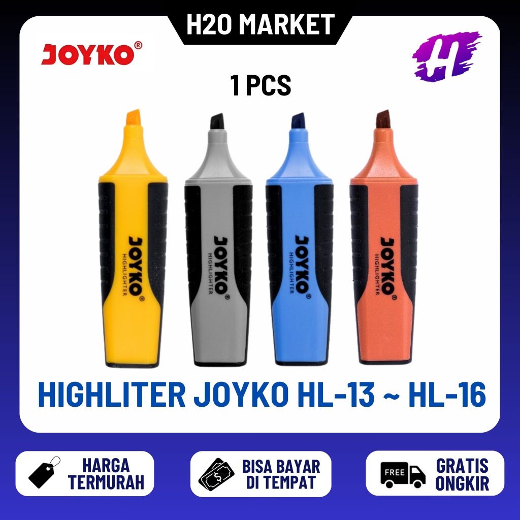 

❤️H2O❤️ Highlighter Penanda Warna Basic Pastel Colour JOYKO HL-13 ~ 16