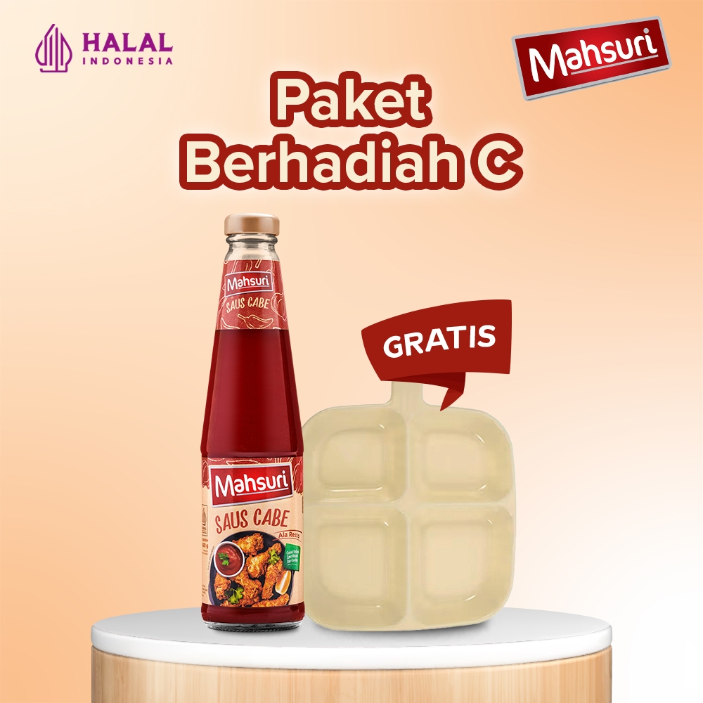 

Paket Berhadiah C - Mahsuri Saos Cabe 490gr, GRATIS Wadah Saos Bumbu