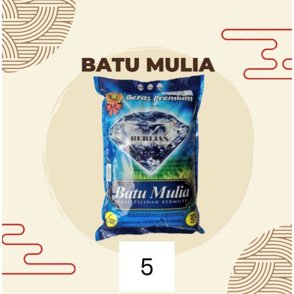 

beras merek batu mulia kemasan 5kg pulen