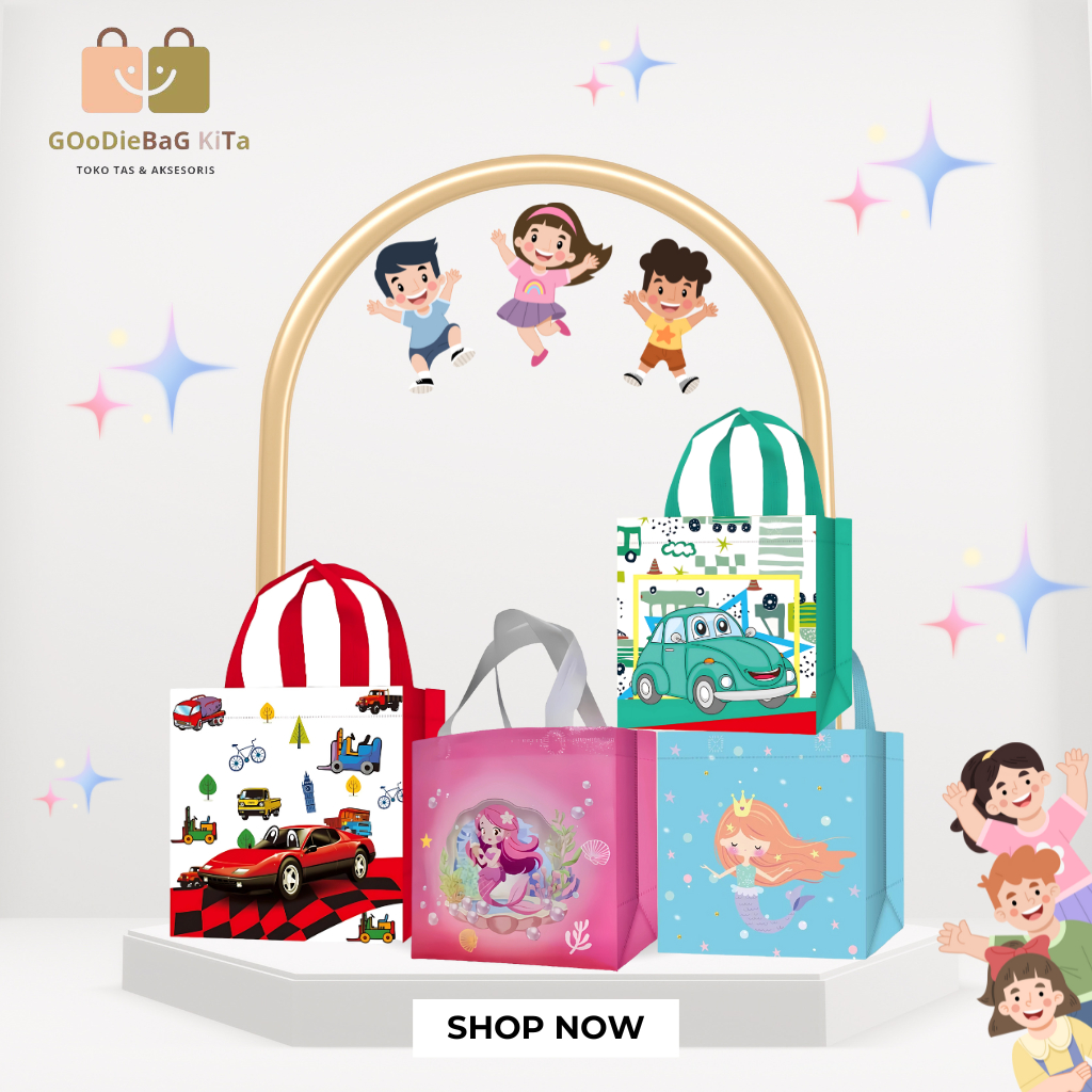 

Tas Souvenir Anak Goodie Bag Motif Ulang Tahun Birthday Acara Kartun Premium / Goodie Bag Hampers