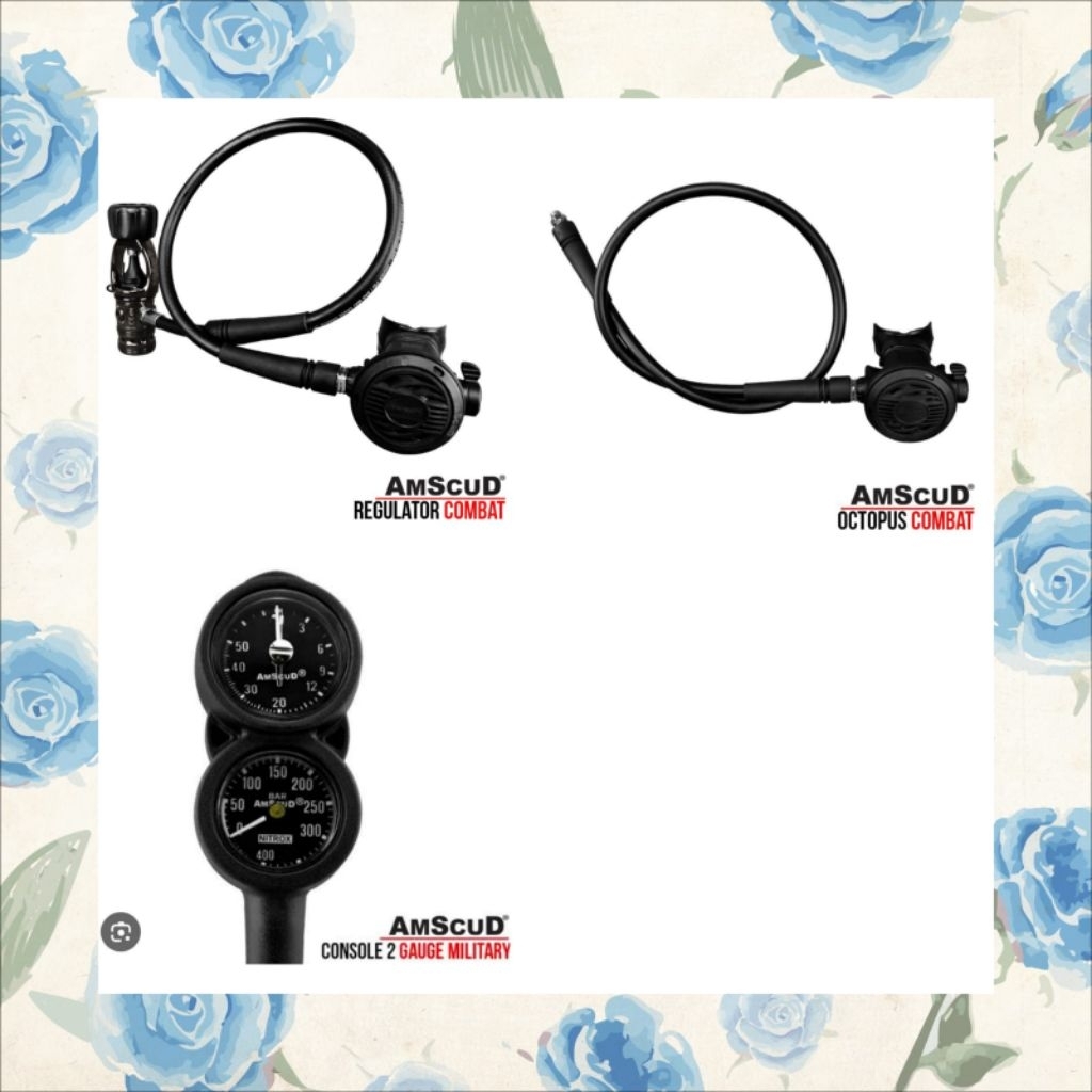 SET REGULATOR AMSCUD REGULATOR COMBAT BLACK - ALAT SELAM - PERLENGKAPAN SELAM MILITARY SET