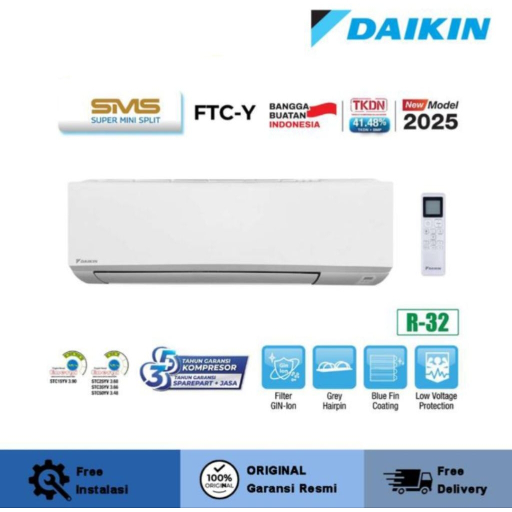 AC DAIKIN INDONESIA NUSANTARA 1 PK FTC25YV14 AC DAIKIN 1PK FTC25YV14 AC DAIKIN INDONESIA NUSANTARA A