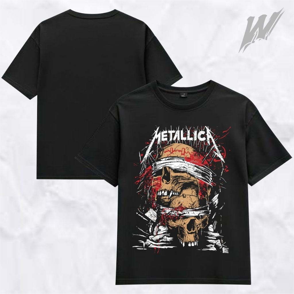 Kaos Band Metalica BIG SIZE S - XXXXL | Kaos Band | Kaos BandMetal | Kaos Musik  | Cotton Combet 24s