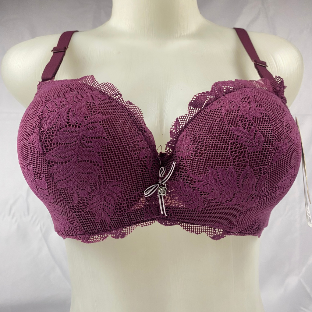 Push Up Bra - Bra Dengan Busa Tebal - Bra Setengah  Dengan Busa Tebal - Motif Full Renda -- Merekk G