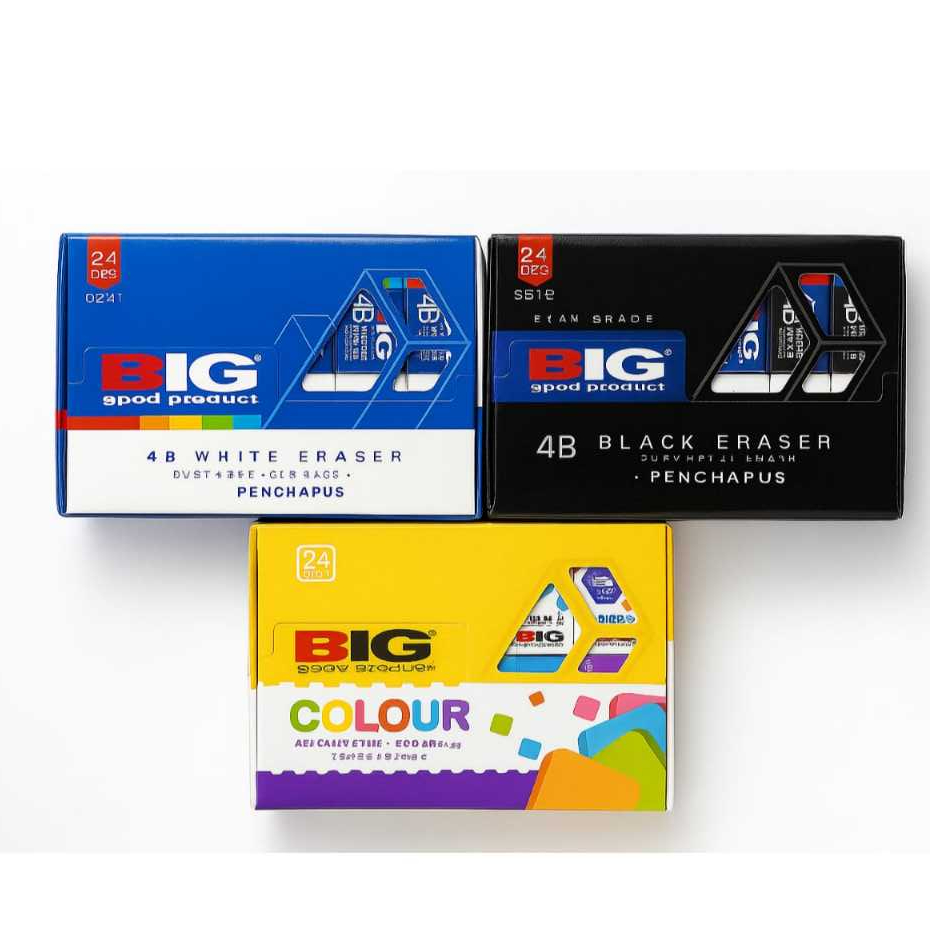 

BIG Penghapus Pensil | Stip Pensil | Hitam / Putih / Warna Mix | ASLI - 1 PAK ISI 24 ( Besar)