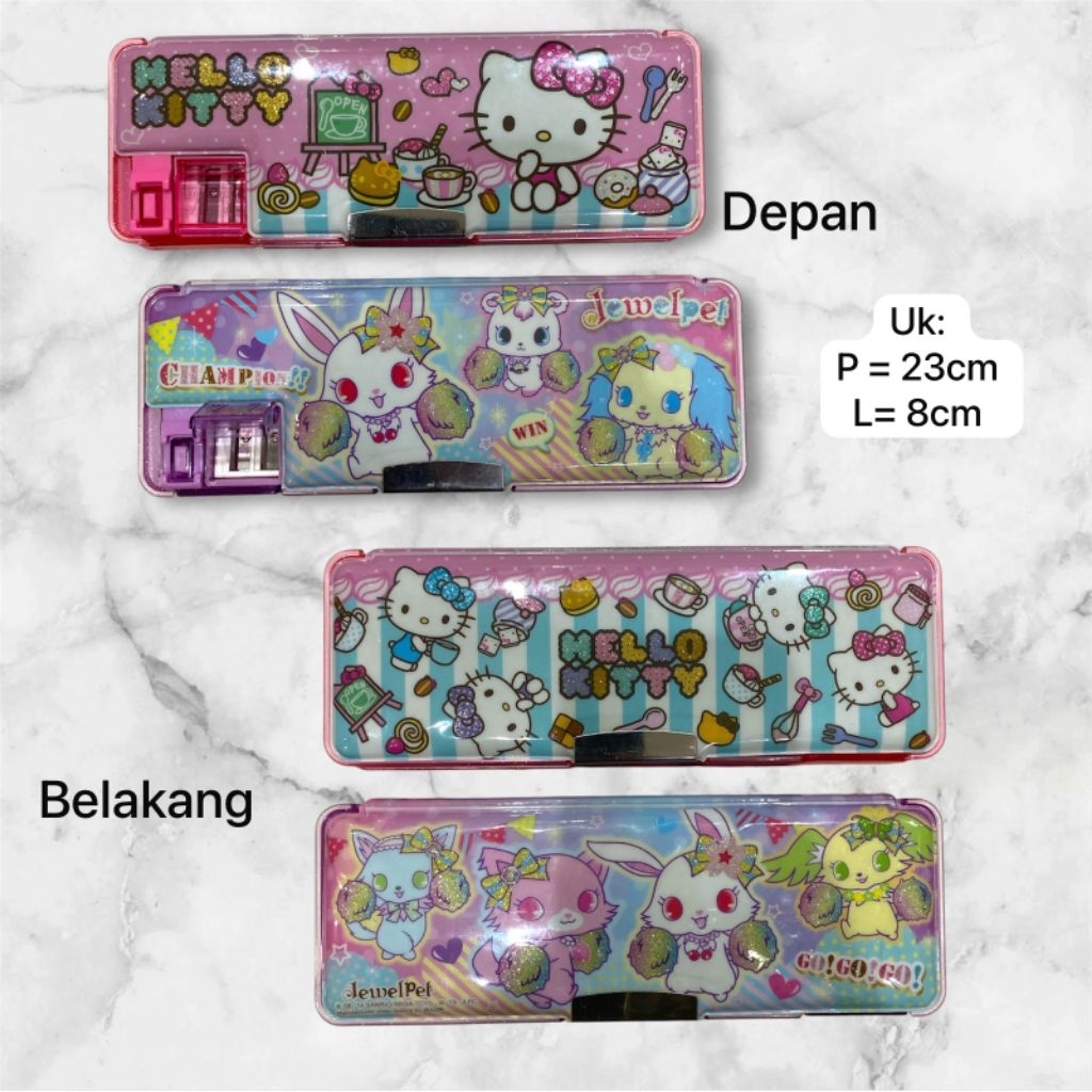 

Tempat pensil / pencil case hello kitty dan jewel pet