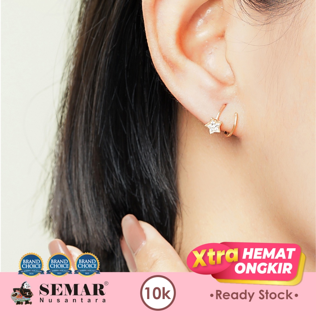 Anting Emas Spiral Neona Gold 10K Semar Nusantara