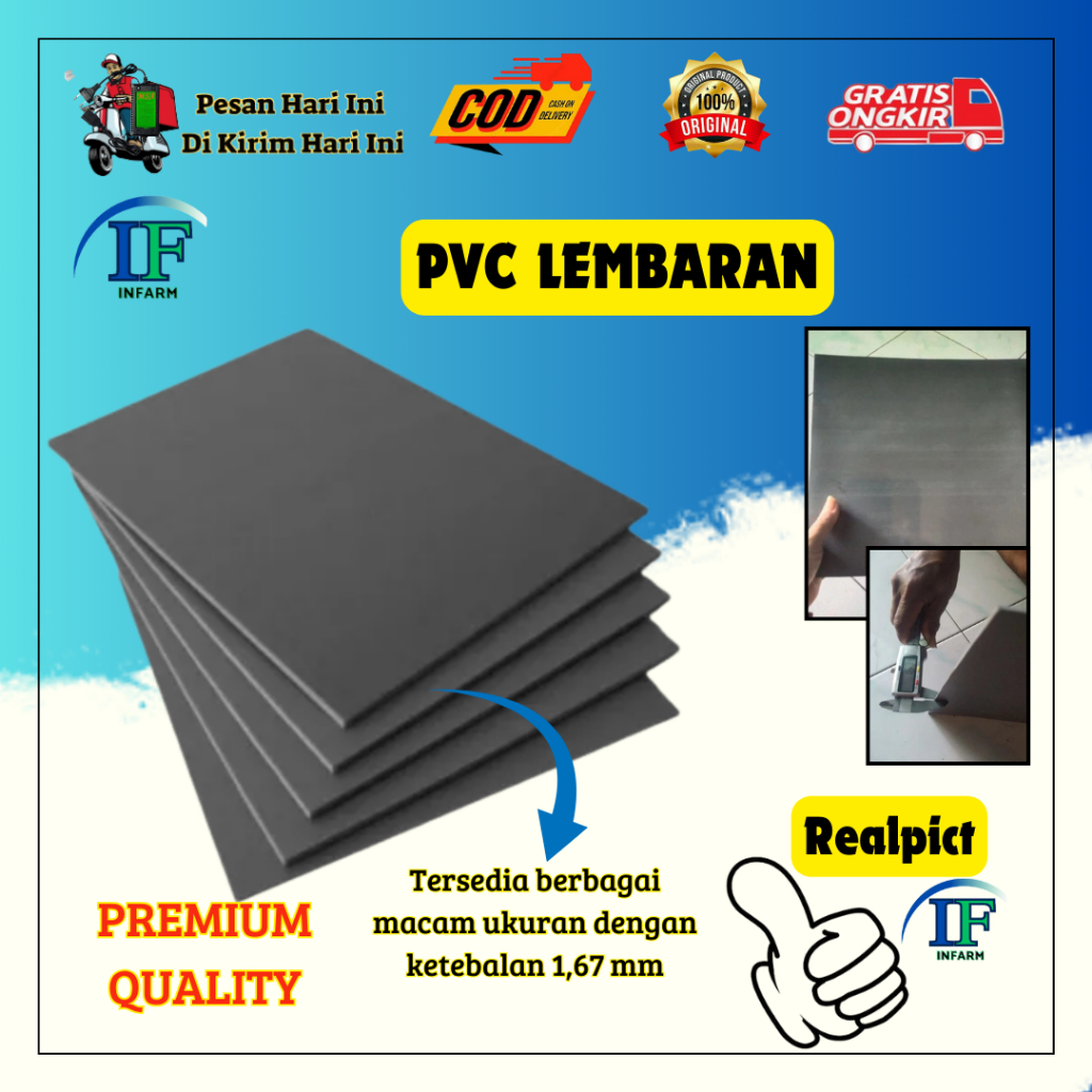 PVC LEMBARAN PIPA PARALON LEMBARAN UNTUK BAHAN MINIATUR