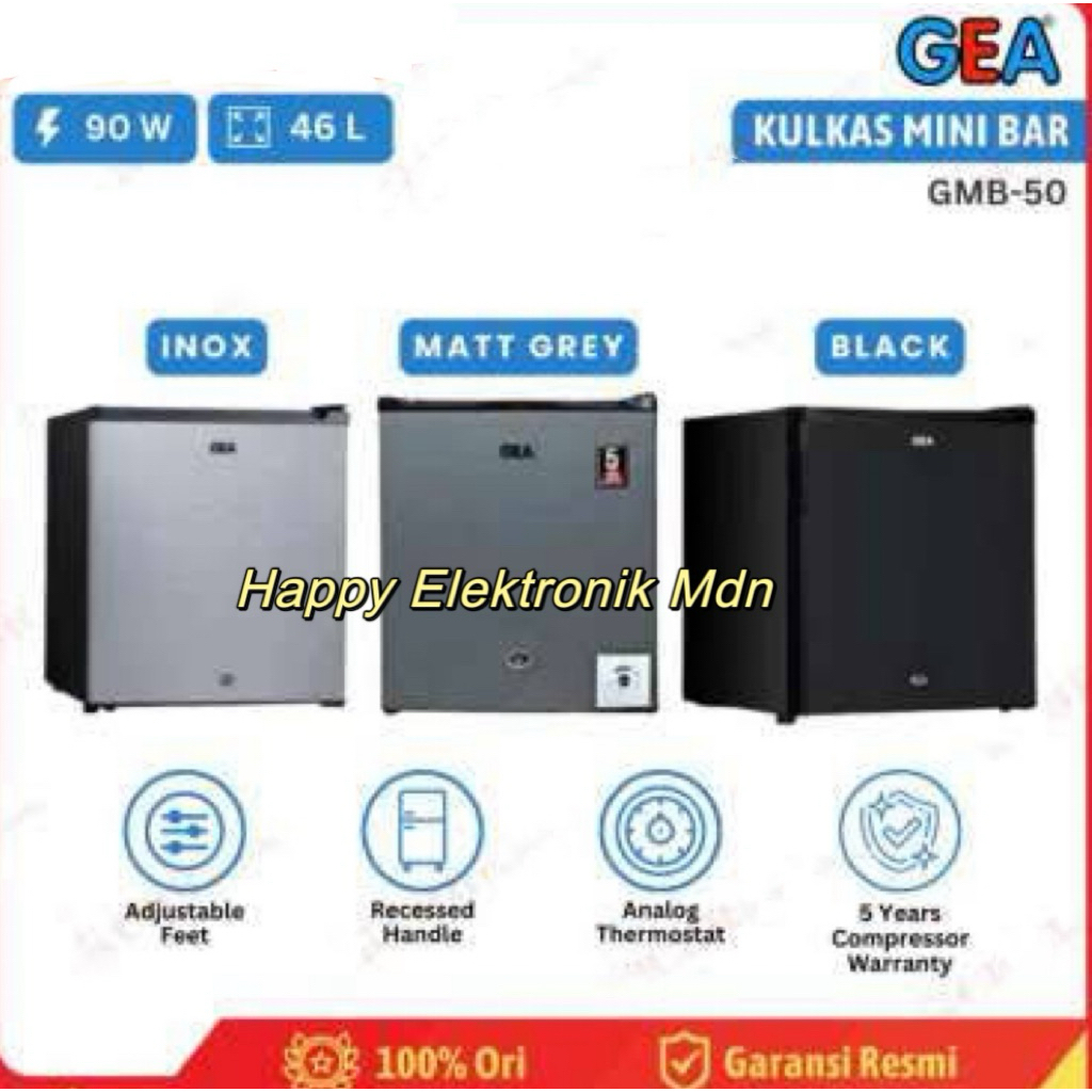 GEA Portable Kulkas minibar GEA Mini Bar Gea Kulkas 46 liter GEA GMB-50 GEA GMB 50 Kulkas Mini