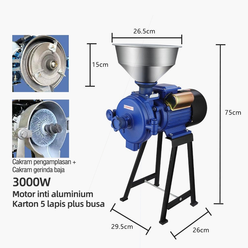 DEKES Penghancur Biji Kedelai Tepung Jagung Mesin Penggiling / Grain Grinder/Penggiling Multifungsi/