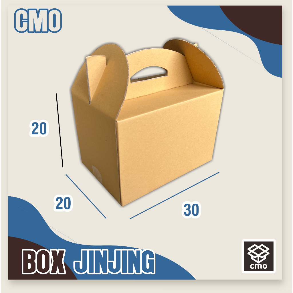 

Box Jinjing polos 30x20x20 cm | Kardus takeaway | jinjing/tenteng | kardus buah | hampers | sembako
