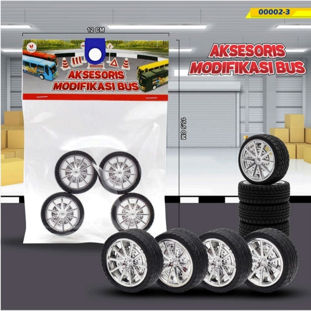 Ban Karet Bus RKC Modifikasi Miniatur Aksesoris Bus Telolet Basuri