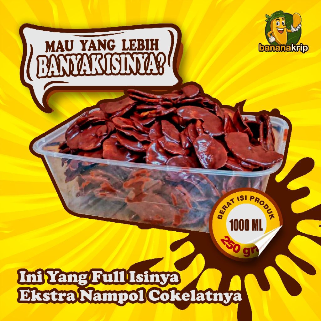 

Keripik Pisang Coklat Creamy 1000ml Isi Lebih Banyak – Extra Coklat Tebal & Matcha Premium