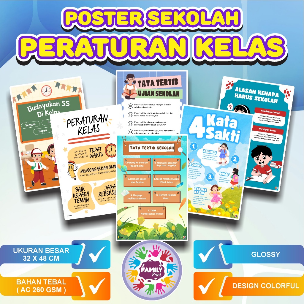 Poster Peraturan Sekolah/Kelas