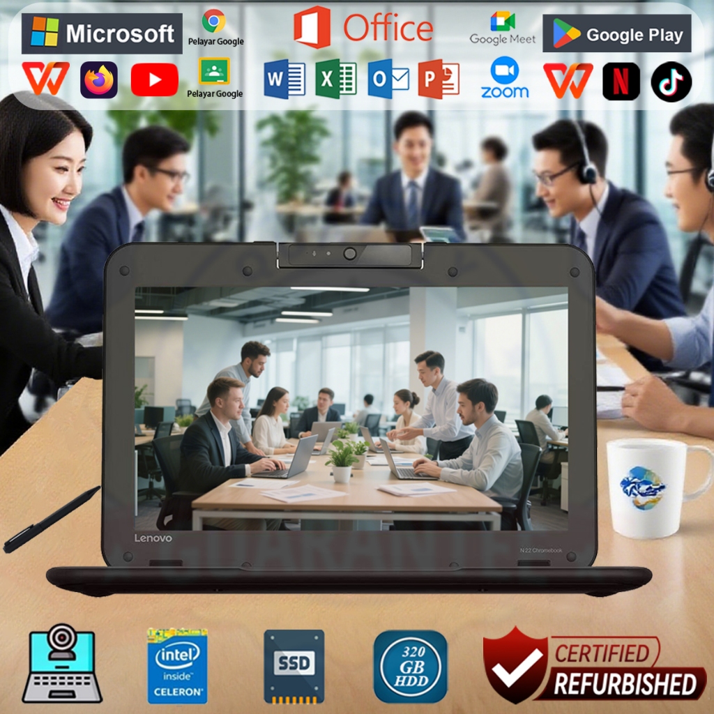 HARGA LAPTOP Lenovo N22 Chromebook murah 100 ribu second berkualitas original thinkpad kecil Netbook