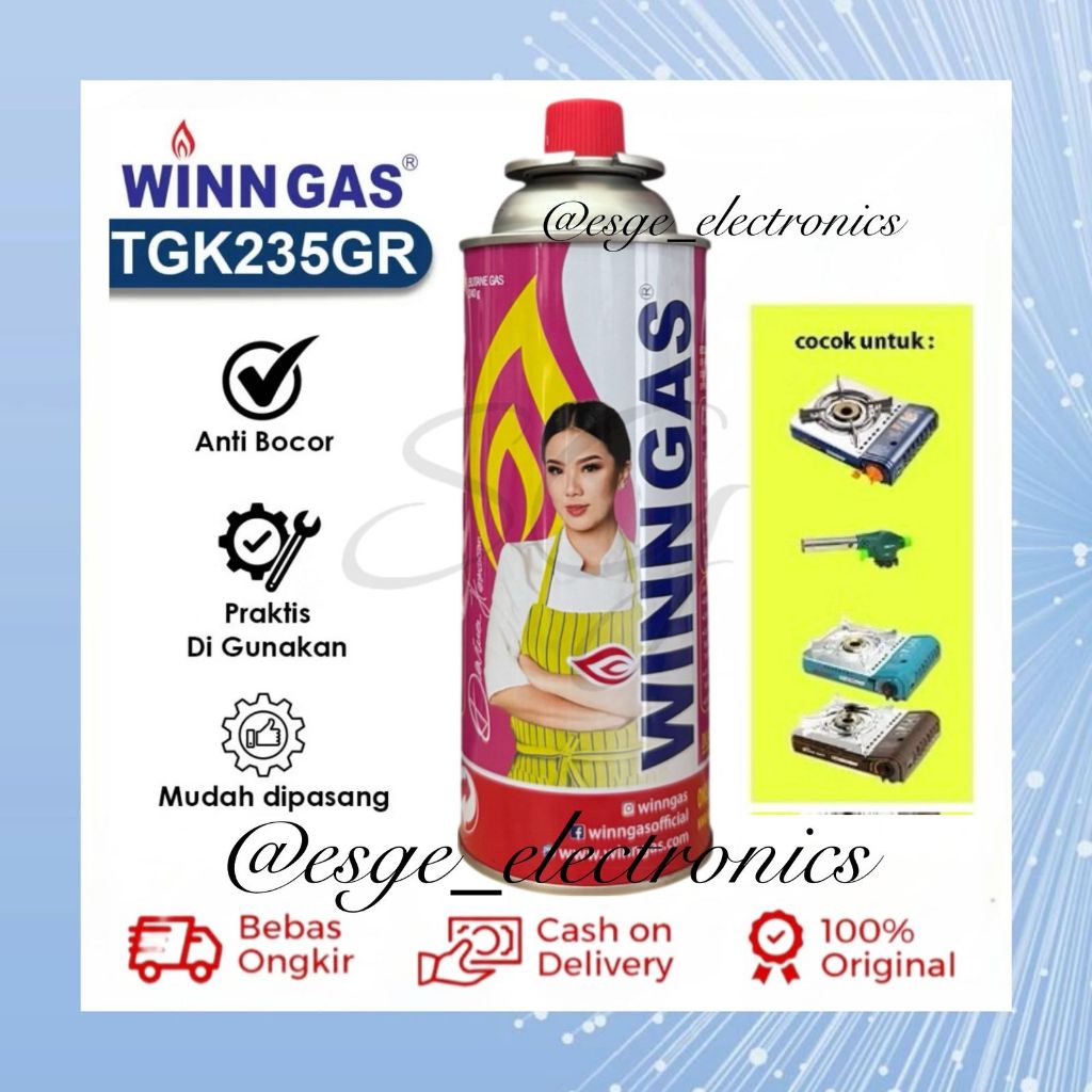 ORIGINAL GAS KALENG WINN GAS GAS KALENG KOMPOR PORTABLE TABUNG KALENG GAS BBQ GAS CAMPING GAS MASAK