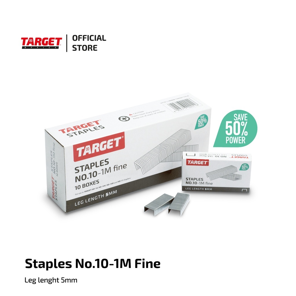 

(1 PACK= 10 PCS) ISI STAPLES TARGET/ ISI STAPLES KECIL/ ISI STAPLES NO. 10