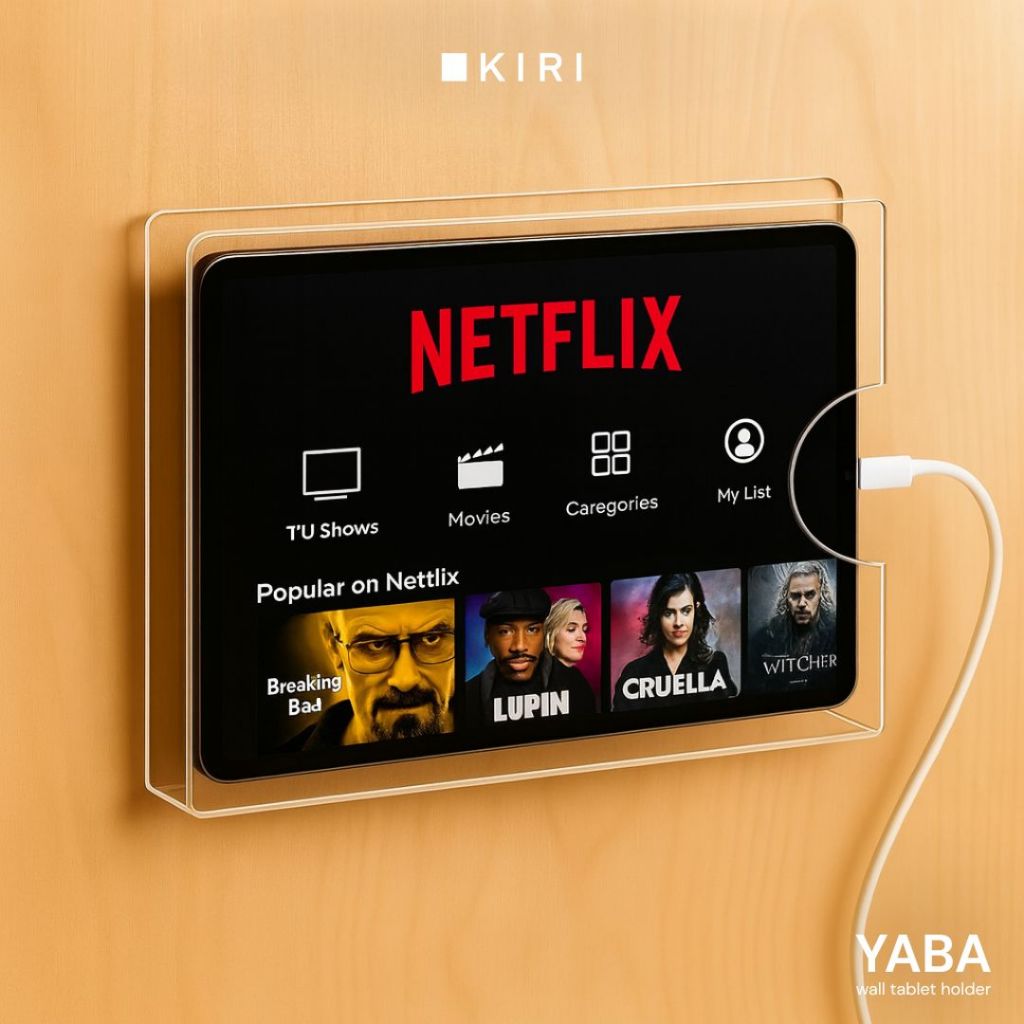 Tablet Bracket Tempel Dinding | Lazy Tablet Holder | Dudukan Tempat Ipad | Tablet Charger Docking