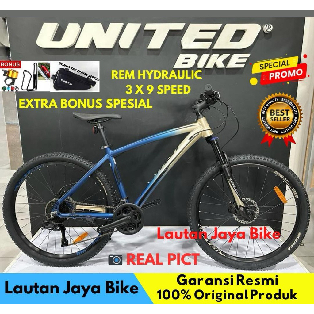 SEPEDA Gunung MTB 27.5 MTB UNITED DETROIT 2.0 Rem Hydraulic 27 speed new