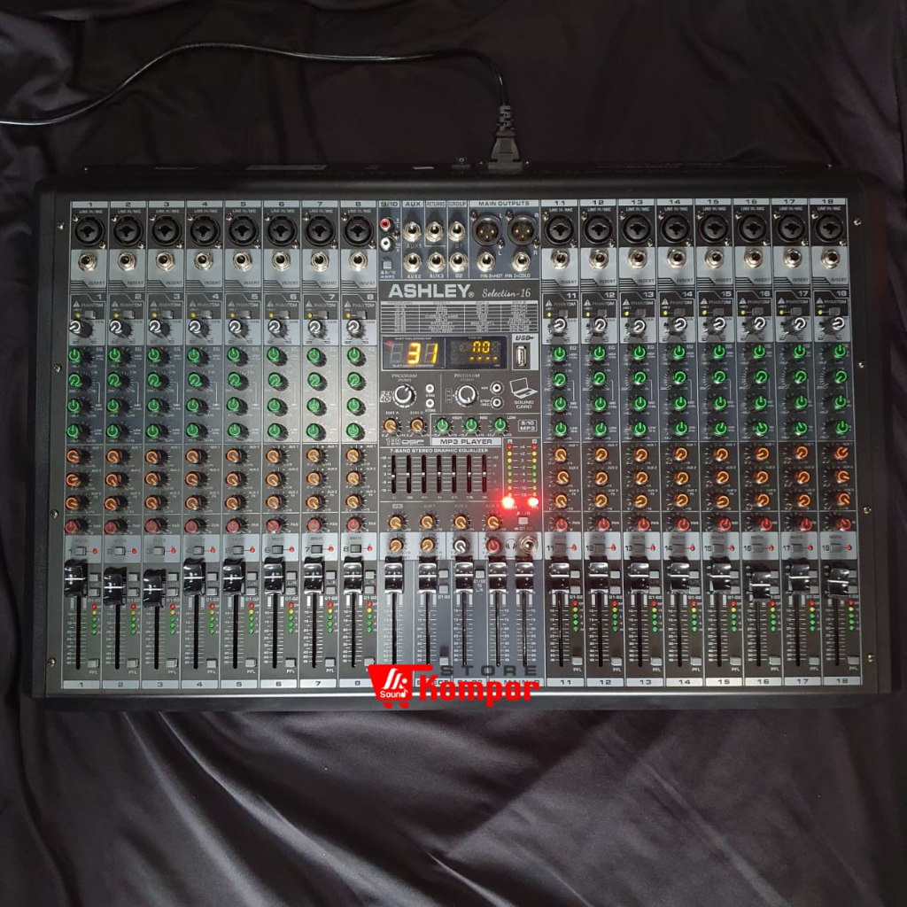 MIXER ASHLEY SELECTION16 ORIGINAL 16 CHANNEL / Ashley Selection 16 / Ashley Selection-16 Bluetooth