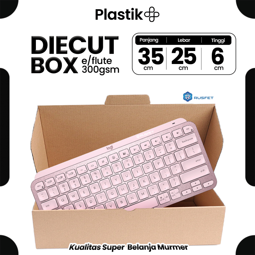 

DieCut Box Kardus Packing 35 X 25 X 6CM Rusfet Kotak Box Hampers Cardboard Dus Polos Harga Ecer