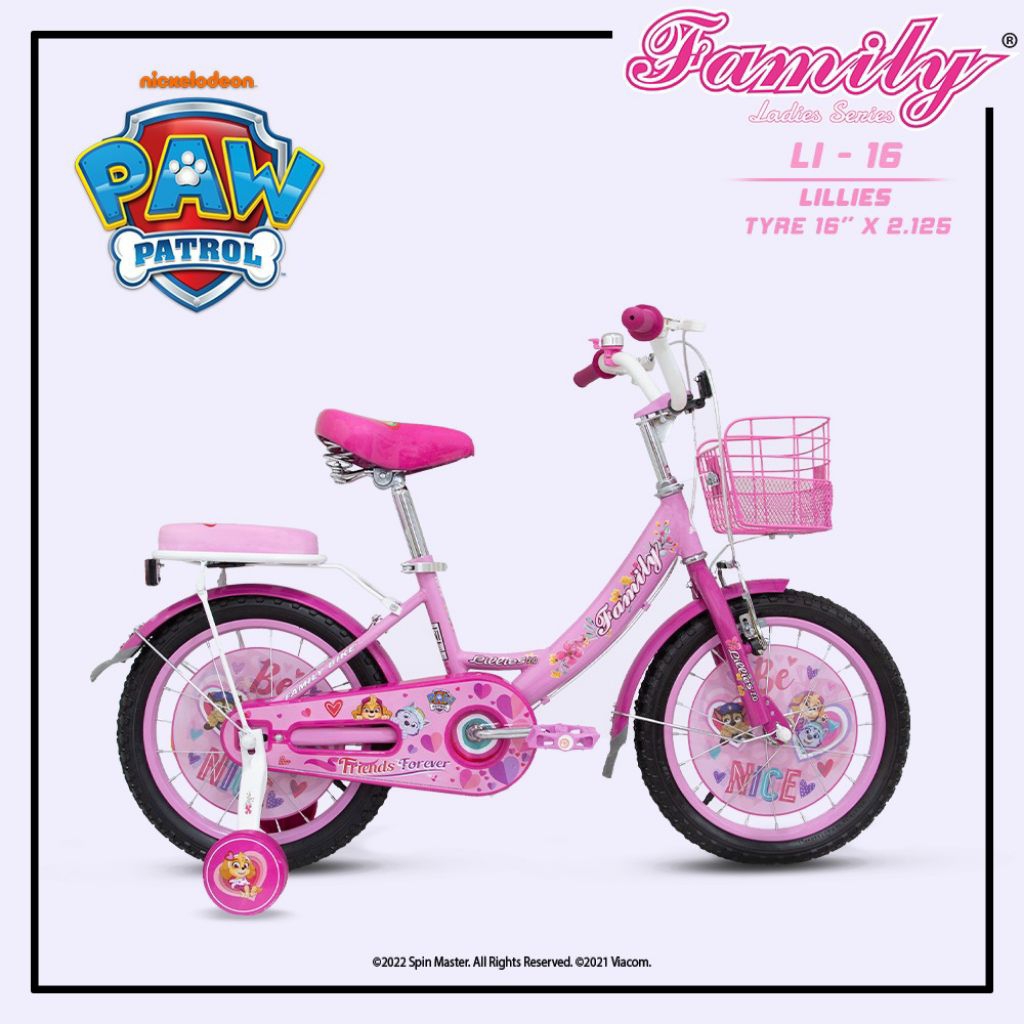 sepeda mini anak perempuan family lilies