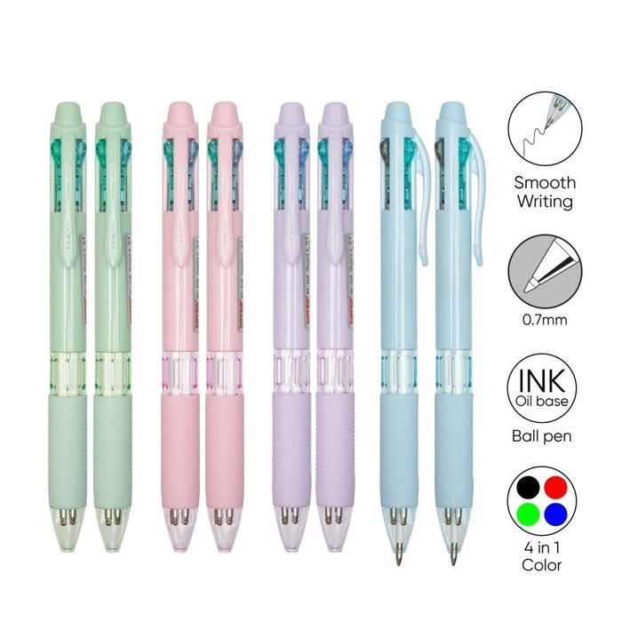 

PULPEN JOYKO 4 WARNA BP-348 Quaco HARGA 1 PACK ISI 12 PCS