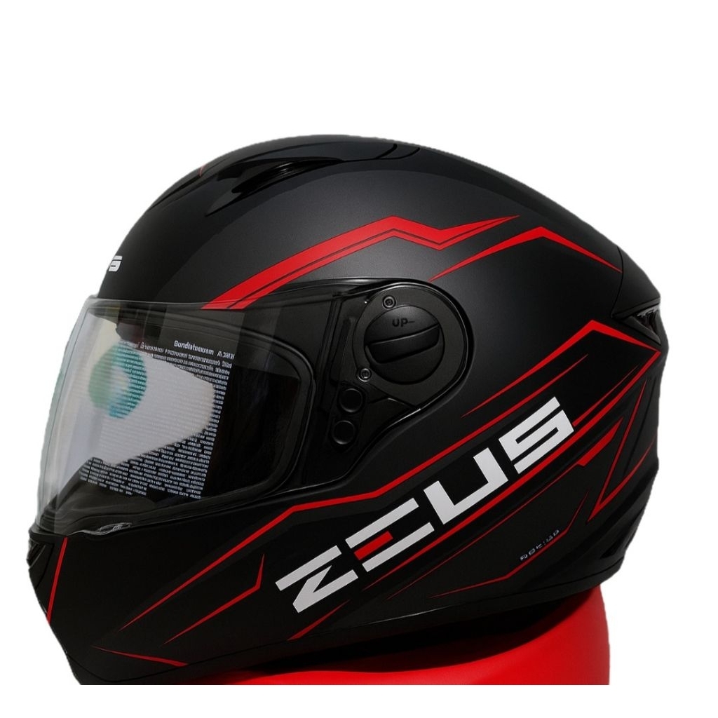 Helm Zeus ZS-811 Full Face Hitam Merah [UKURAN L] – Preloved Full Settt