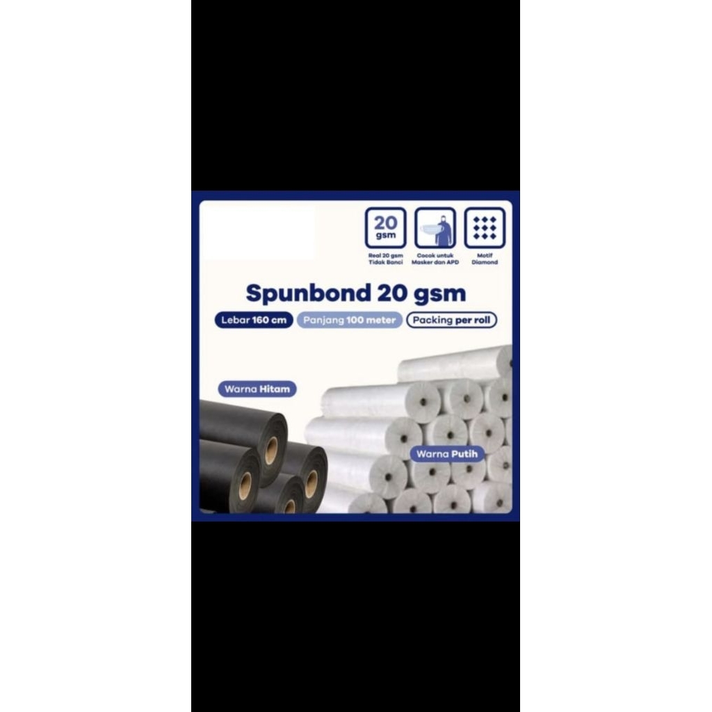 kain spunbond putih 20 gsm [ rolan ]