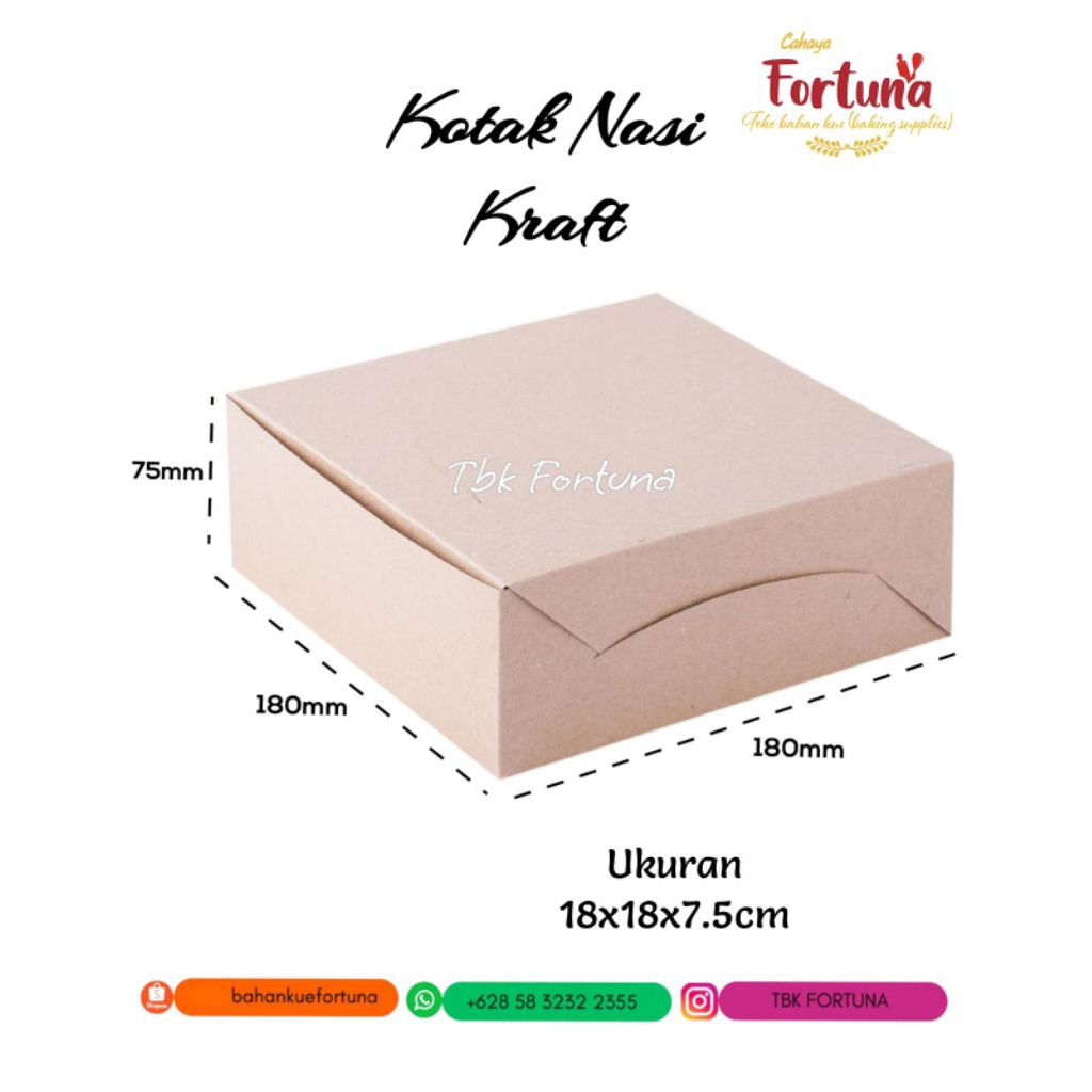 

Kotak Nasi Kraft uk 18x18cm DD (per 10pcs)