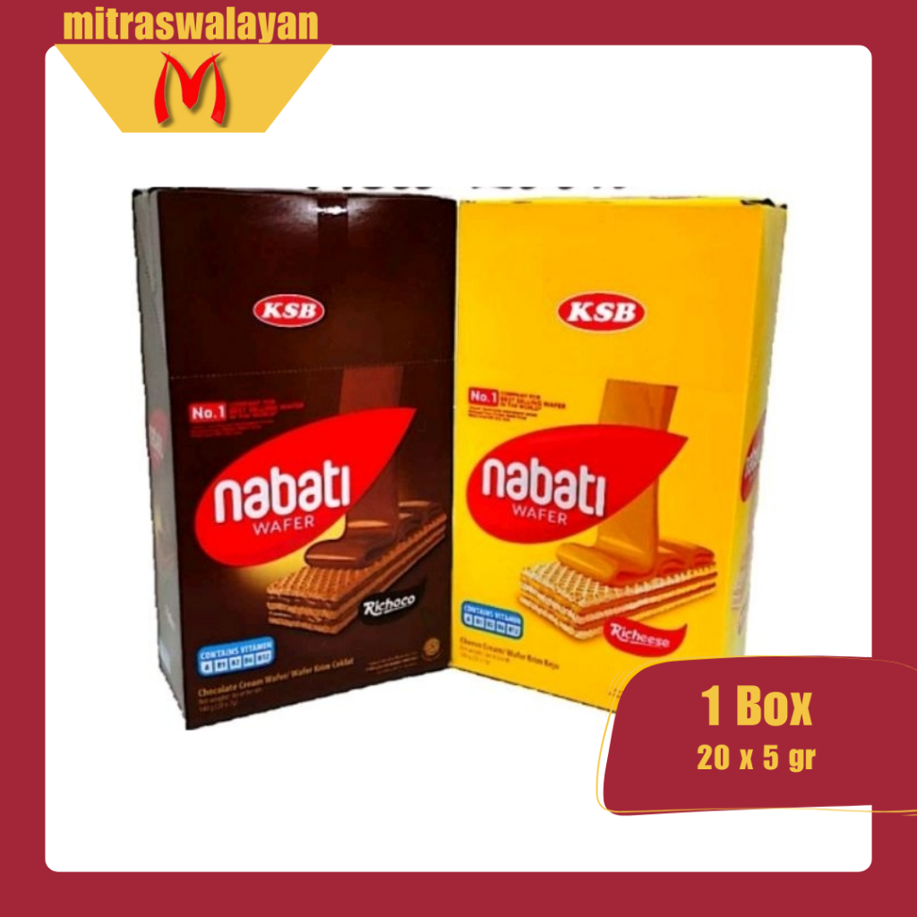 

NABATI Wafer Cream 1 Box Isi 20 Bungkus @100 gr
