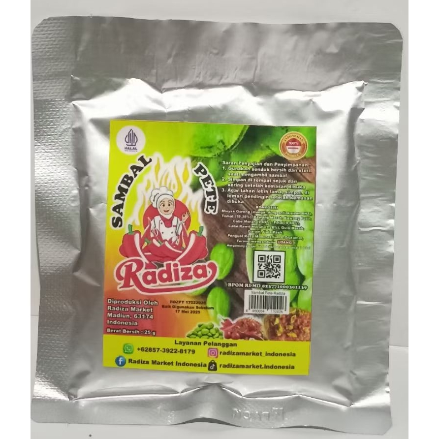 

Sambal Sachet Pete/Petai Radiza BPOM dan Halal