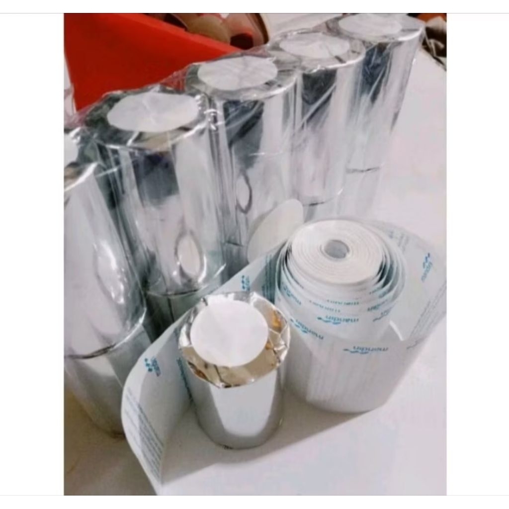 

Kertas Thermal logo mandiri 58x40mm paket murah 100 pcs/1 karton