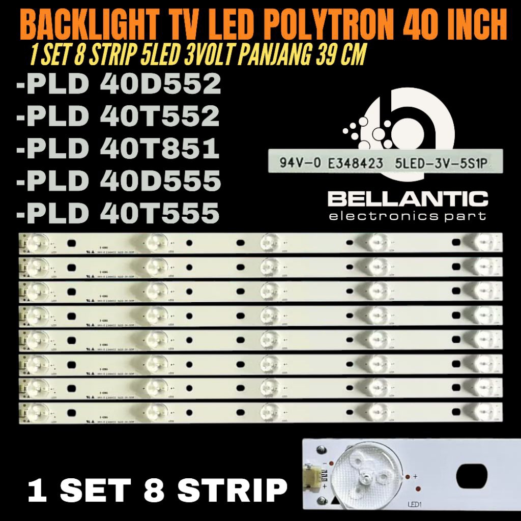 BACKLIGHT TV LED POLYTRON 40 INCH PLD40D552- PLD40D552- PLD40T851- PLD40D555- PLD40T555 BACKLIGHT TV